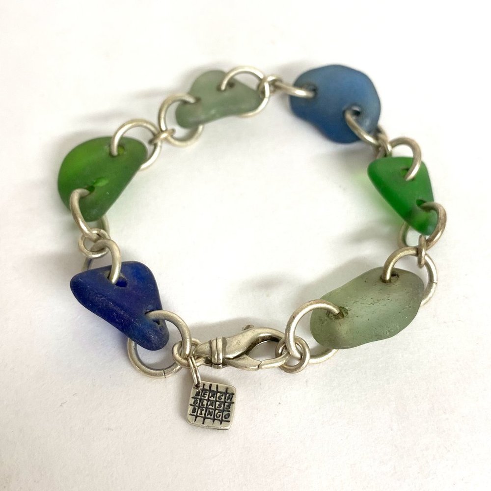 Beach Glass Bingo, sea glass Bracelet artist made jewelry, in San Diego, CA